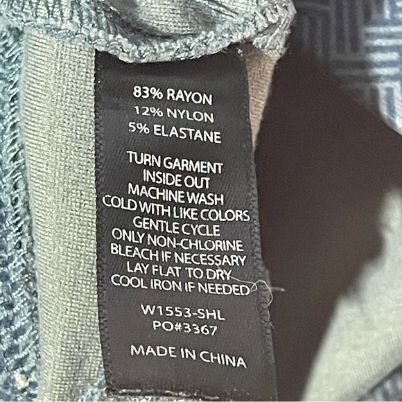 Betabrand yoga work pants Blue Herringbone Boot Cut  Large Petite LP - Picture 5 of 9